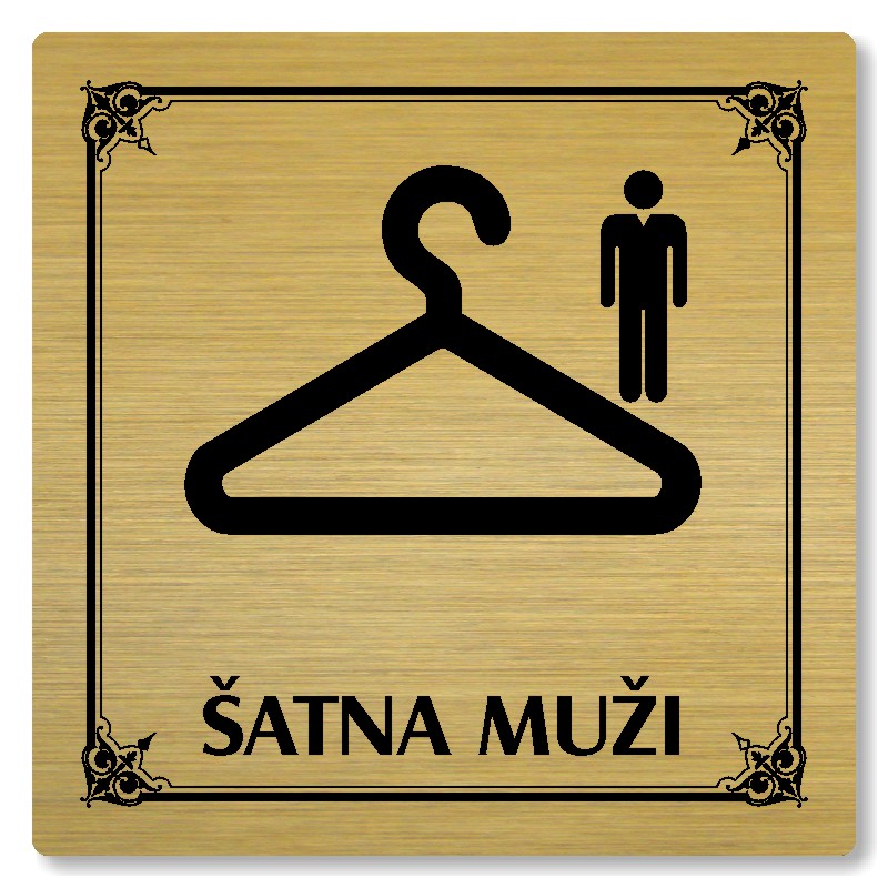 Šatna muži, 118x118mm, zlatá, Nebraska